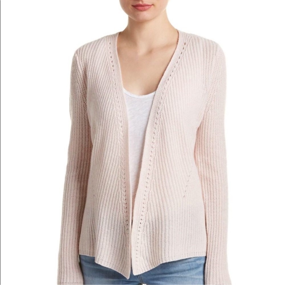 Calypso St. Barth Riovana Cashmere Whisper Pink Open Cardigan Size XS
